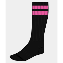 Barcode Berlin Chaussettes Gym Socks Noir-Rose fluo